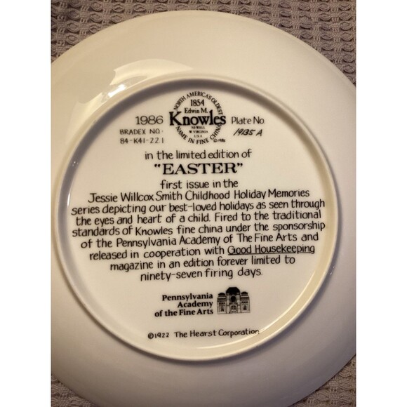 Easter First Edition Jessie Wilcox Smith Childhood Memories Collectors Plate - Picture 8 of 11